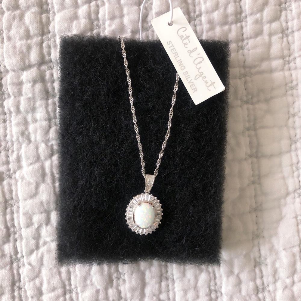 Beautiful iridescent sterling silver necklace!!